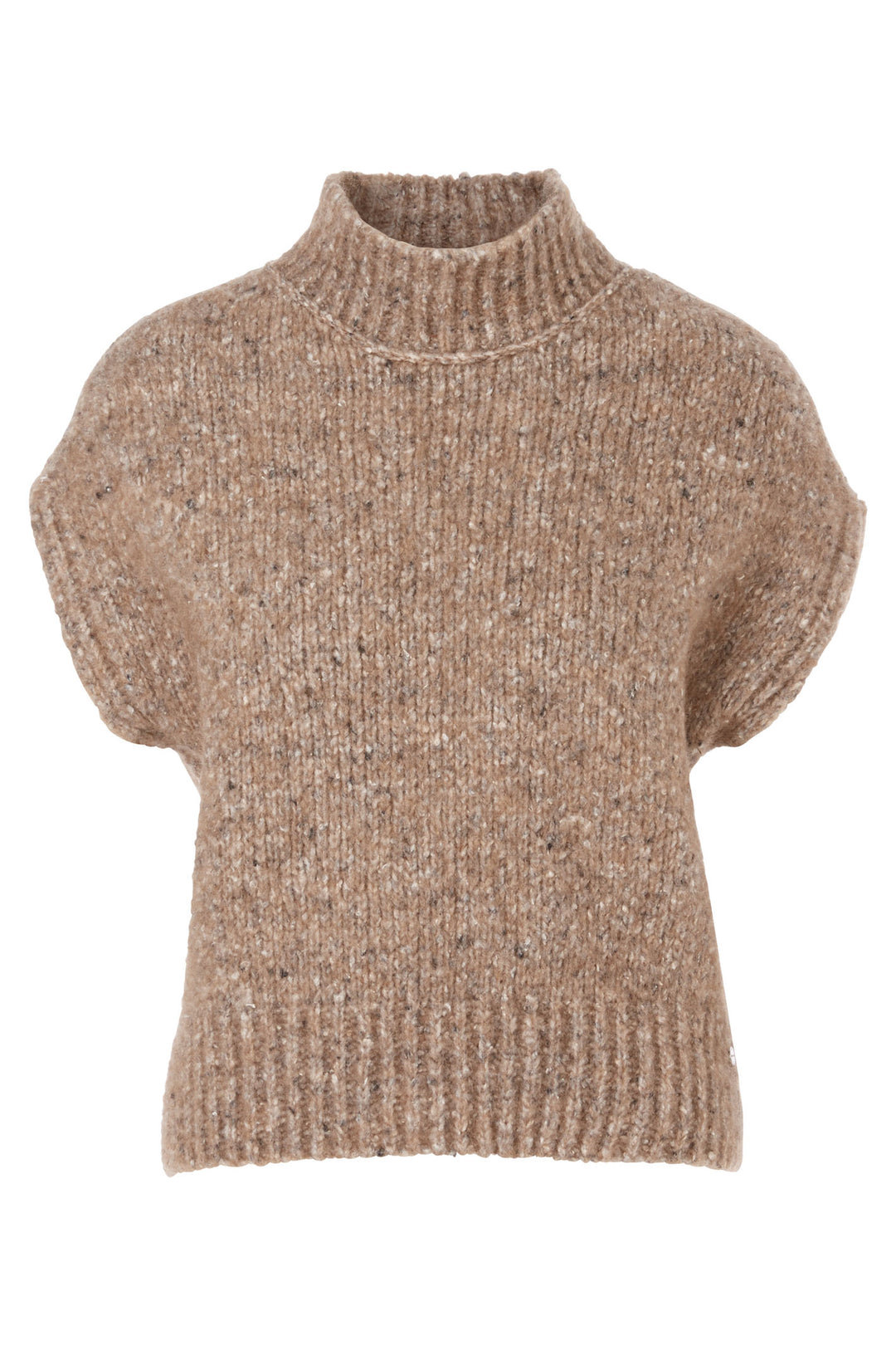 Marc Cain Collection Tank Top Jumper Rafia Melange Taupe XC 42.01 M49 620 - Olivia Grace Fashion