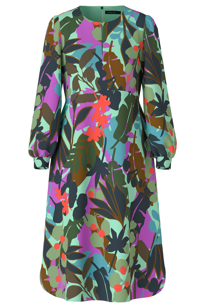 Marc Cain Collection WC 21.06 W02 562 Soft Malachite Green Print Dress - Olivia Grace Fashion