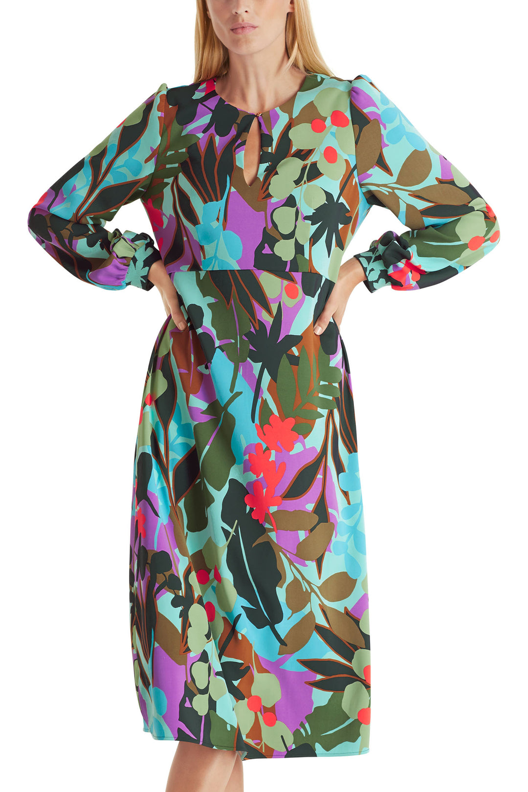 Marc Cain Collection WC 21.06 W02 562 Soft Malachite Green Print Dress Olivia Grace Fashion Marc Cain Collection WC 21.06 W02 562 Soft Malachite Green Print Dress Olivia Grace Fashion