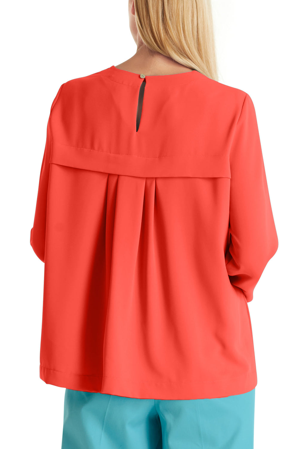 Marc Cain Collection WC 51.11 W55 223 Bright Tomato Red Blouse - Olivia Grace Fashion