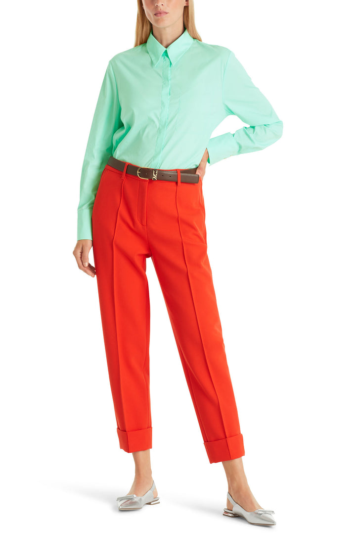 Marc Cain Collection WC 81.13 W22 223 Bright Tomato Red Trousers - Olivia Grace Fashion