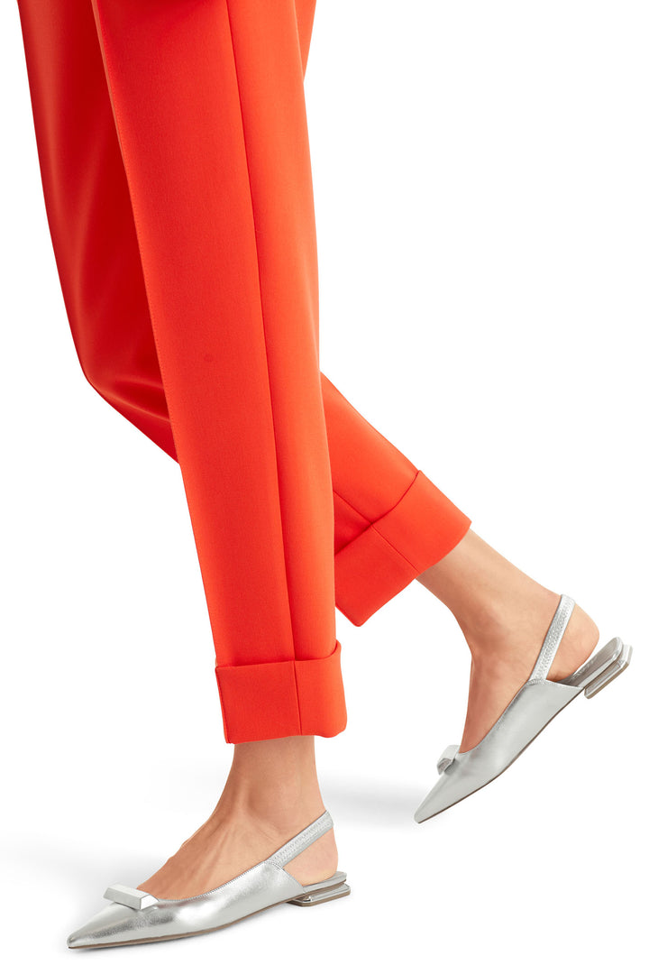 Marc Cain Collection WC 81.13 W22 223 Bright Tomato Red Trousers - Olivia Grace Fashion