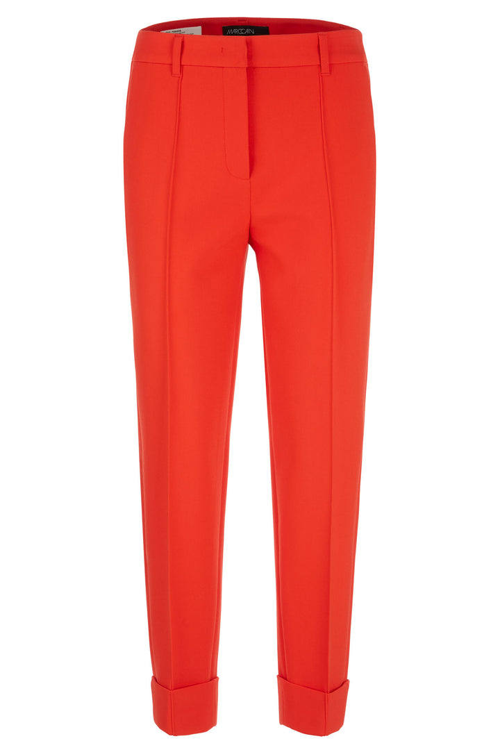 Marc Cain Collection WC 81.13 W22 223 Bright Tomato Red Trousers - Olivia Grace Fashion