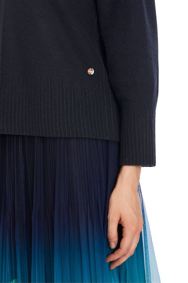 Marc Cain Collection XC 41.25 M51 395 Midnight Blue Jumper - Olivia Grace Fashion