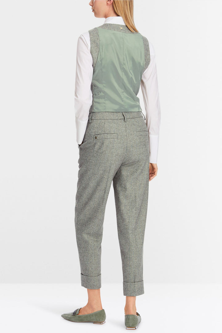 Marc Cain Collection XC 81.17 W27 Frozen Sage Green Trousers - Olivia Grace Fashion