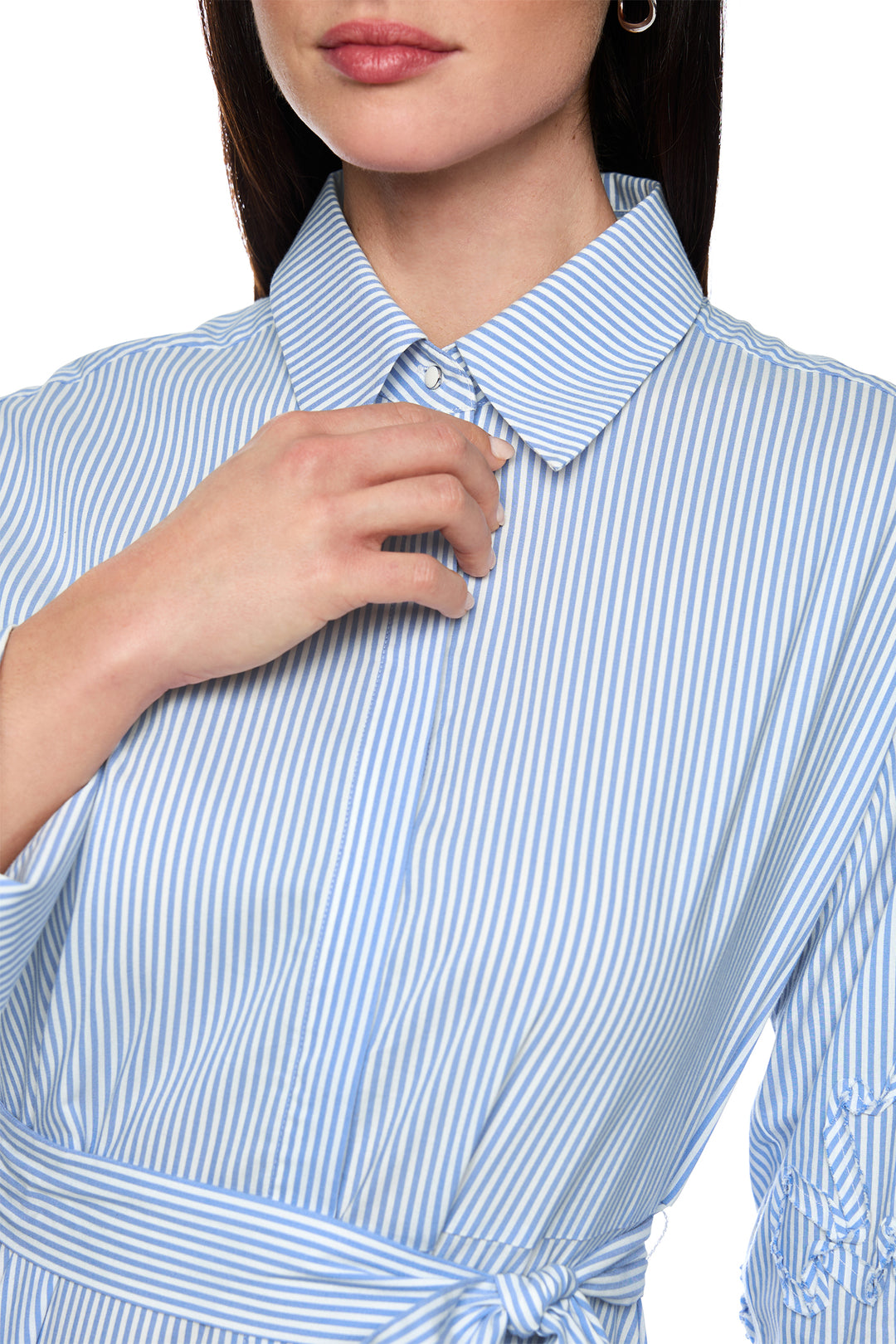 Marc Cain Collections AC 21.31 W59 319 Magical Blue Emdroidered Midi Dress