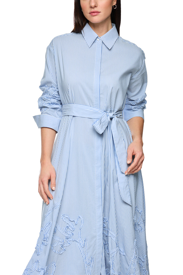 Marc Cain Collections AC 21.31 W59 319 Magical Blue Emdroidered Midi Dress