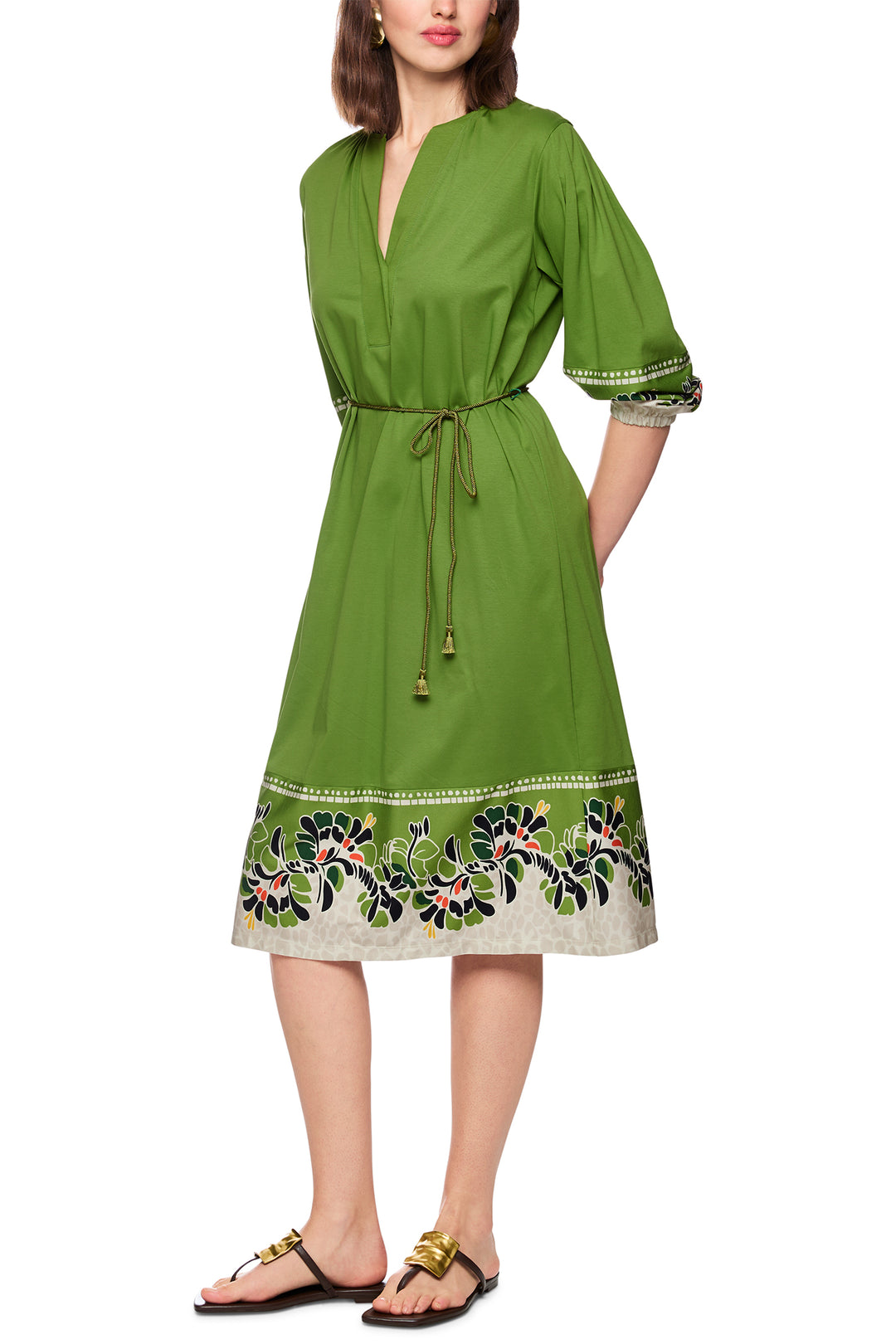 Marc Cain Collections AC 21.34 J44 526 Garden Green Flower Print Dress