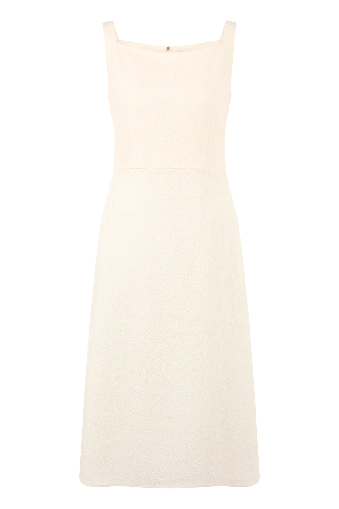 Marc Cain Collections AC 21.35 W63 112 Bright Ecru Textured Pattern Dress