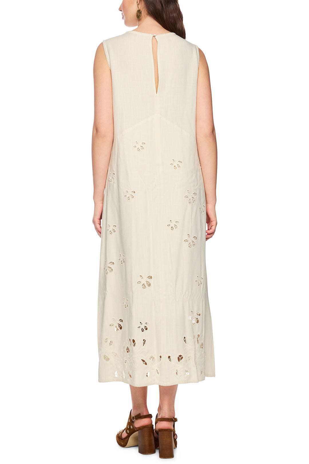 Marc Cain Collections AC 21.37 W73 112 Bright Ecru Broderie Anglaise Dress