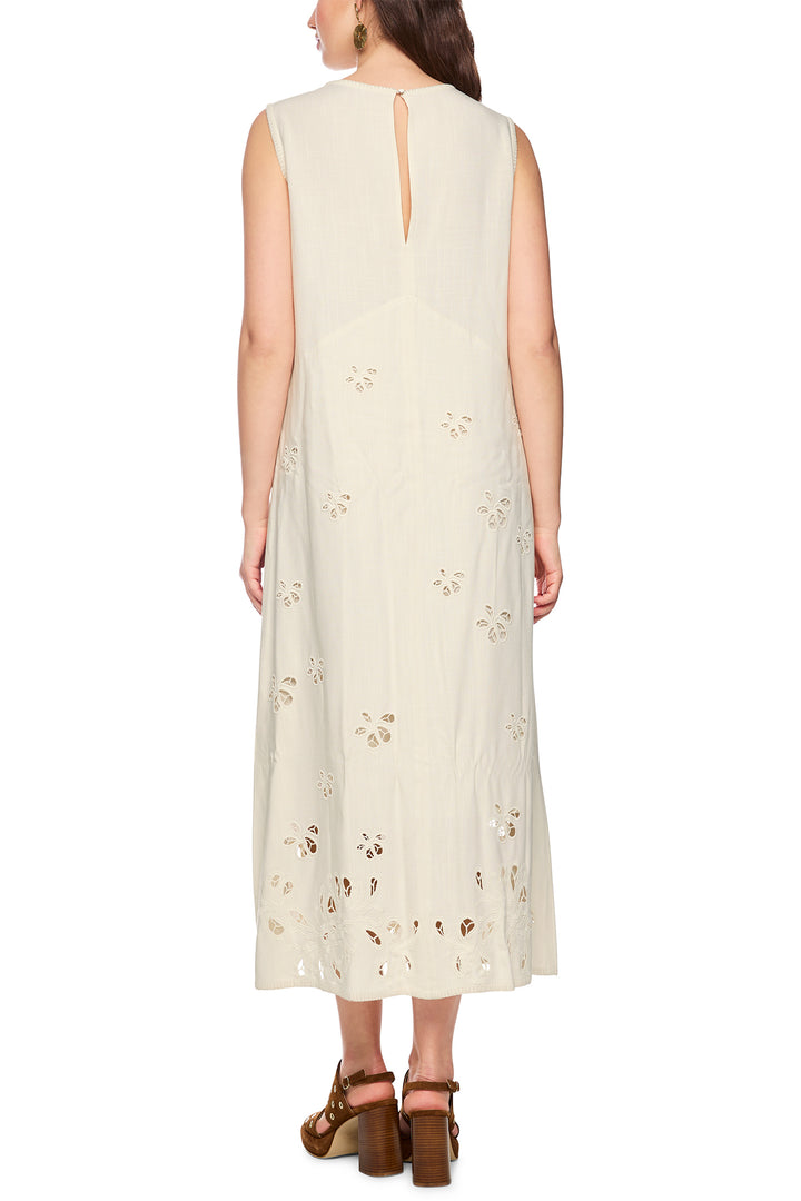 Marc Cain Collections AC 21.37 W73 112 Bright Ecru Broderie Anglaise Dress
