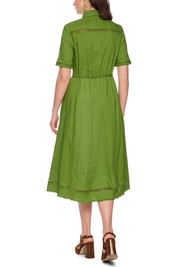 Marc Cain Collections AC 21.41 526 W70 Garden Green Linen Blend Dress