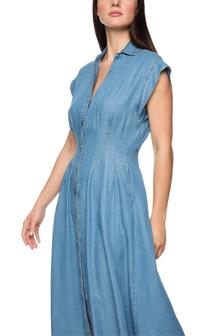 Marc Cain Collections AC 21.42 D63 350 Light Denim Midi Shirt Dress