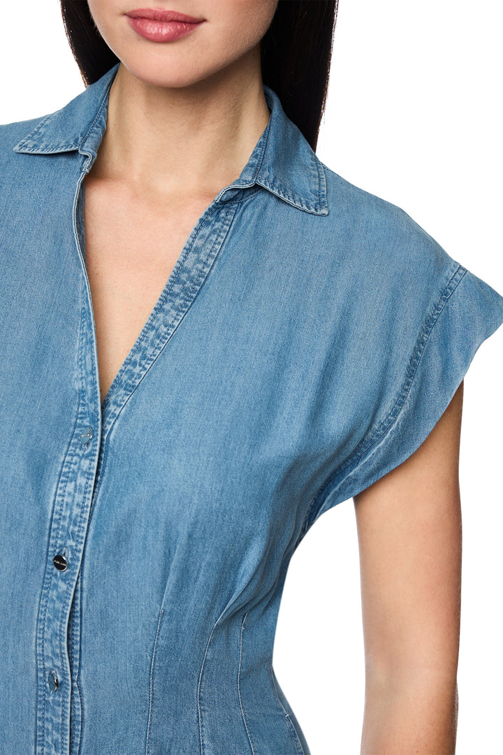 Marc Cain Collections AC 21.42 D63 350 Light Denim Midi Shirt Dress