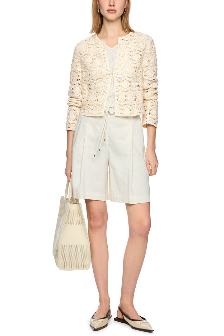 Marc Cain Collections AC 31.23 W74 112 Bright Ecru Openwork Jacket