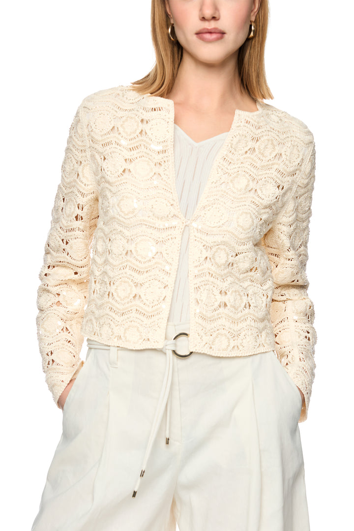 Marc Cain Collections AC 31.23 W74 112 Bright Ecru Openwork Jacket