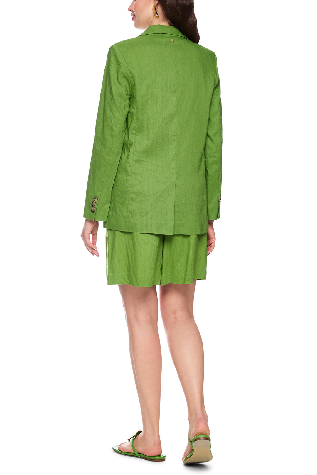 Marc Cain Collections AC 34.35 W70 526 Garden Green Linen Blend Jacket