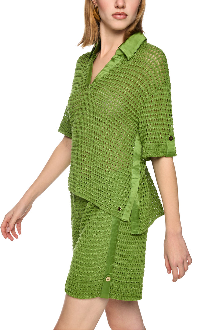 Marc Cain Collections AC 41.35 M25 526 Garden Green Openwork Jumper