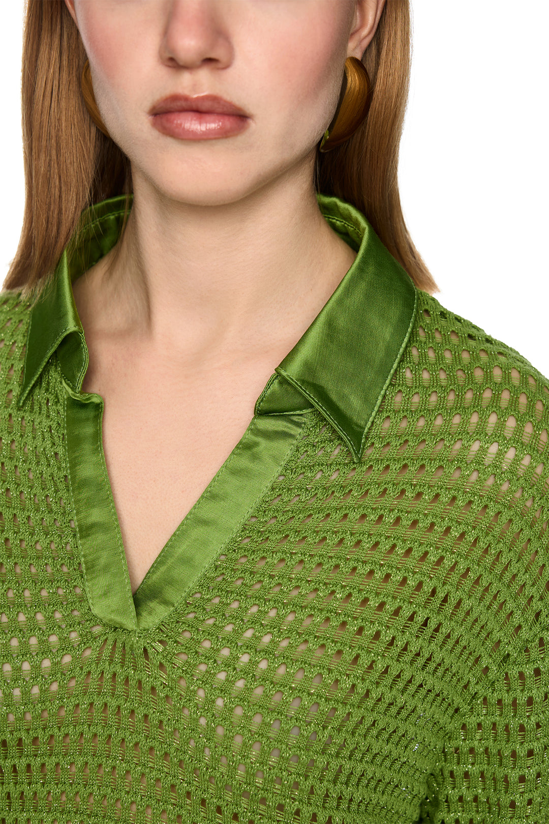 Marc Cain Collections AC 41.35 M25 526 Garden Green Openwork Jumper