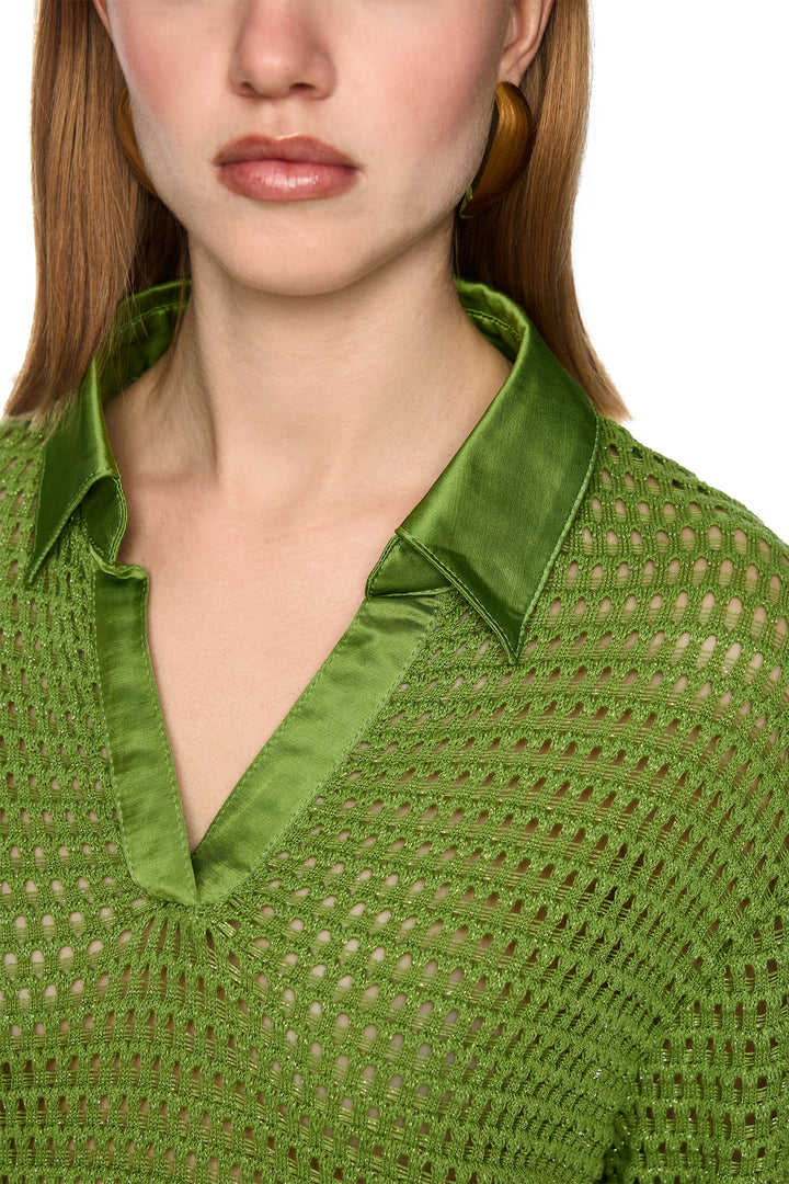 Marc Cain Collections AC 41.35 M25 526 Garden Green Openwork Jumper
