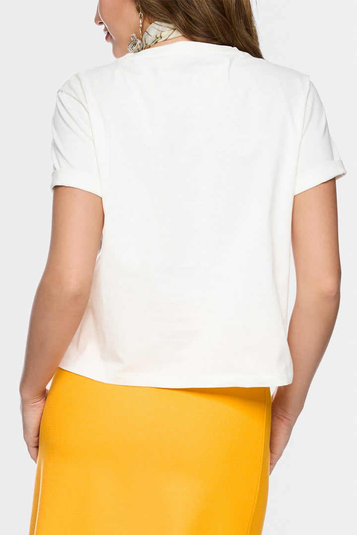 Marc Cain Collections AC 48.07 J57 110 Off White Motif T-Shirt