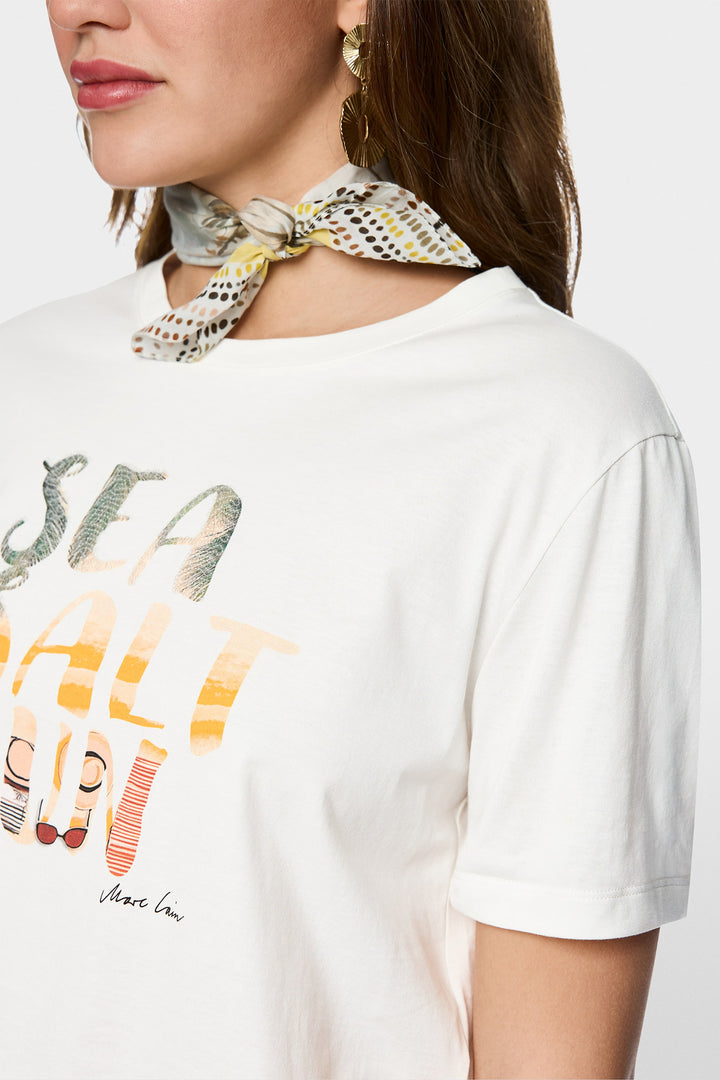 Marc Cain Collections AC 48.07 J57 110 Off White Motif T-Shirt