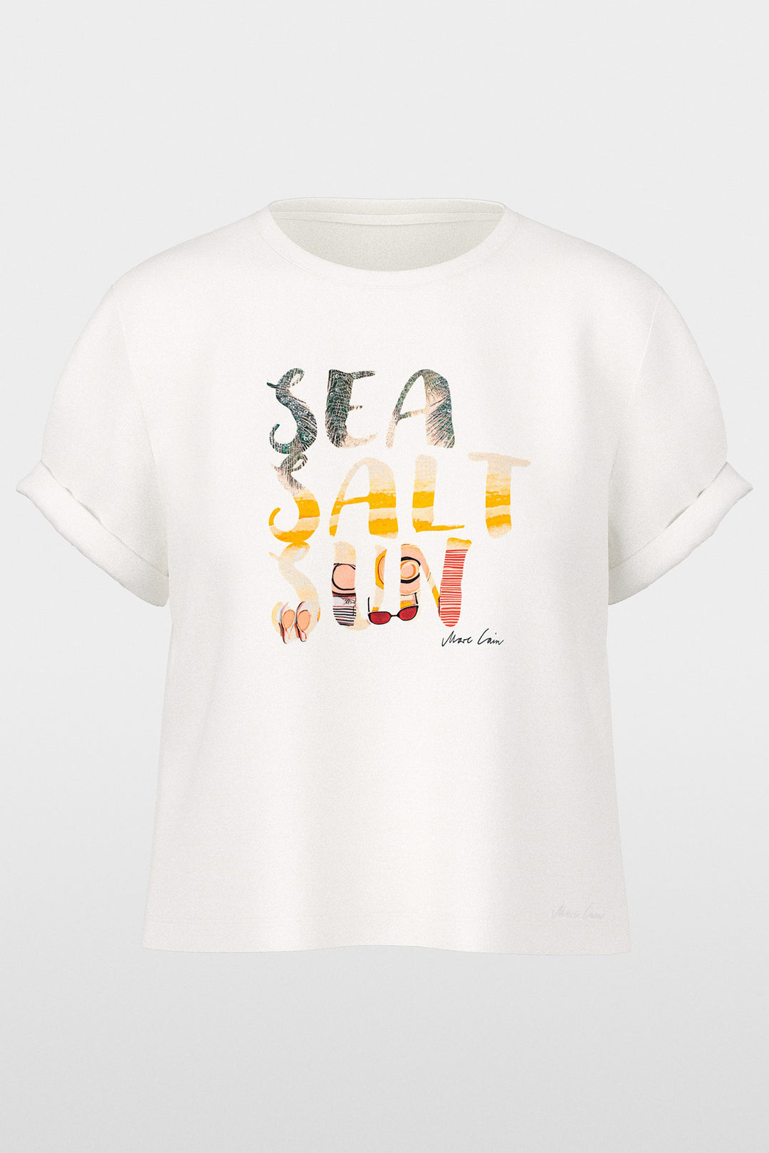 Marc Cain Collections AC 48.07 J57 110 Off White Motif T-Shirt
