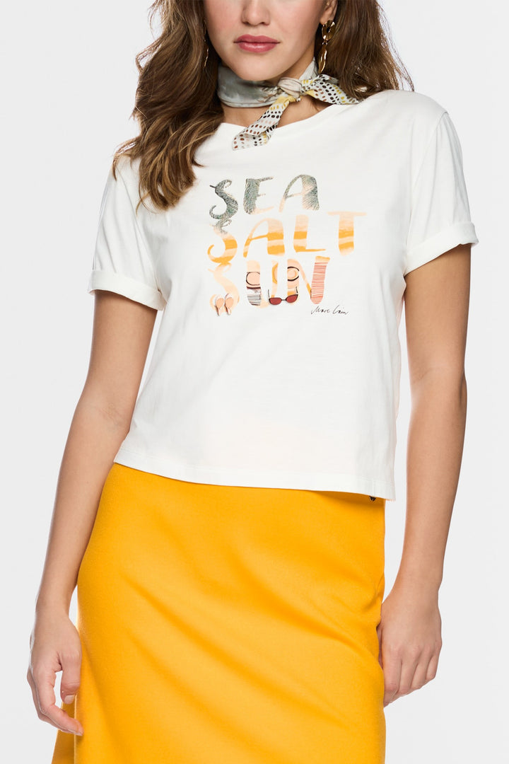 Marc Cain Collections AC 48.07 J57 110 Off White Motif T-Shirt
