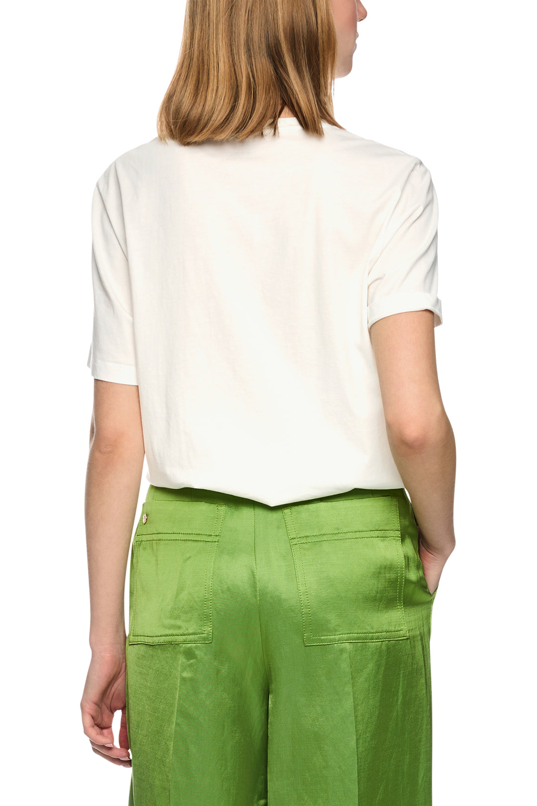 Marc Cain Collections AC 48.10 J55 110 Off-White Leopard Motif T-Shirt