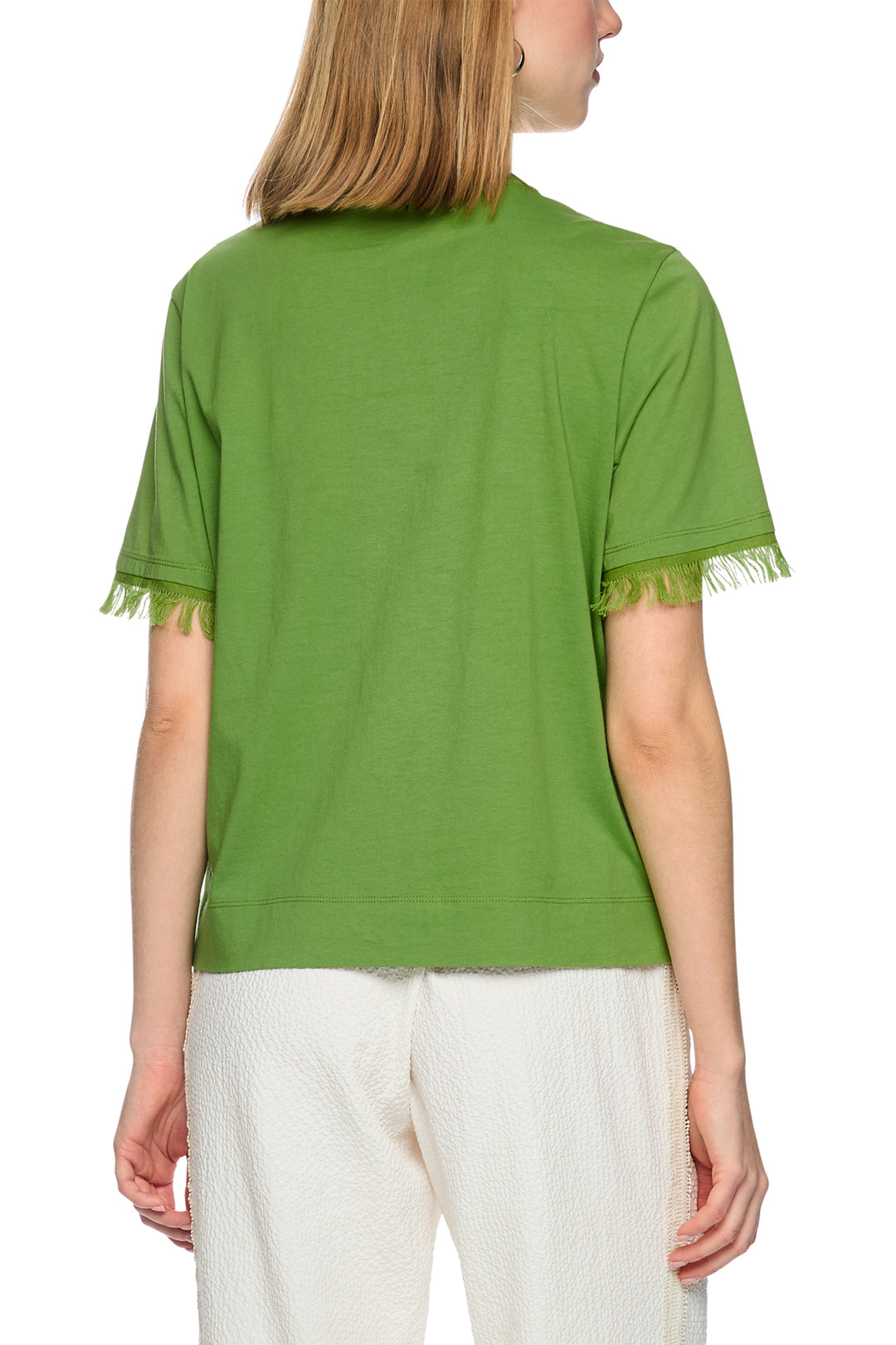 Marc Cain Collections AC 48.61 J79 526 Garden Green Fringe Top