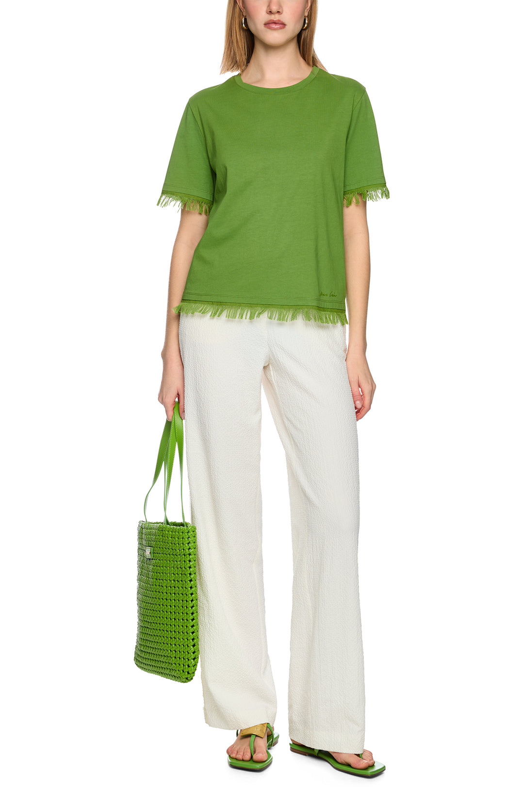 Marc Cain Collections AC 48.61 J79 526 Garden Green Fringe Top