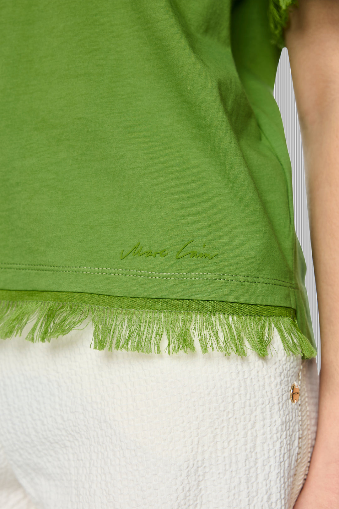 Marc Cain Collections AC 48.61 J79 526 Garden Green Fringe Top