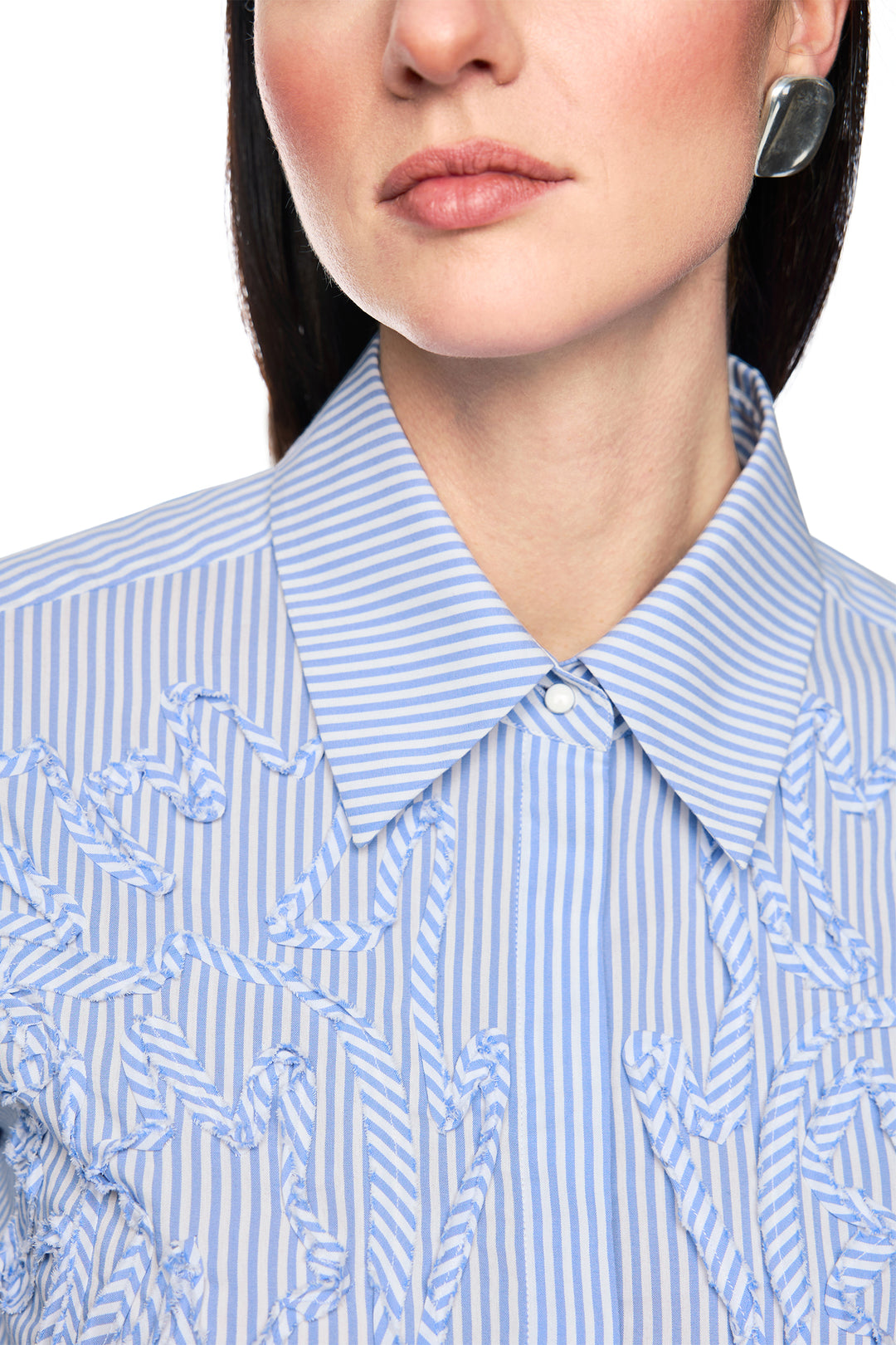 Marc Cain Collections AC 51.27 W59 319 Magical Blue Stripe Blouse