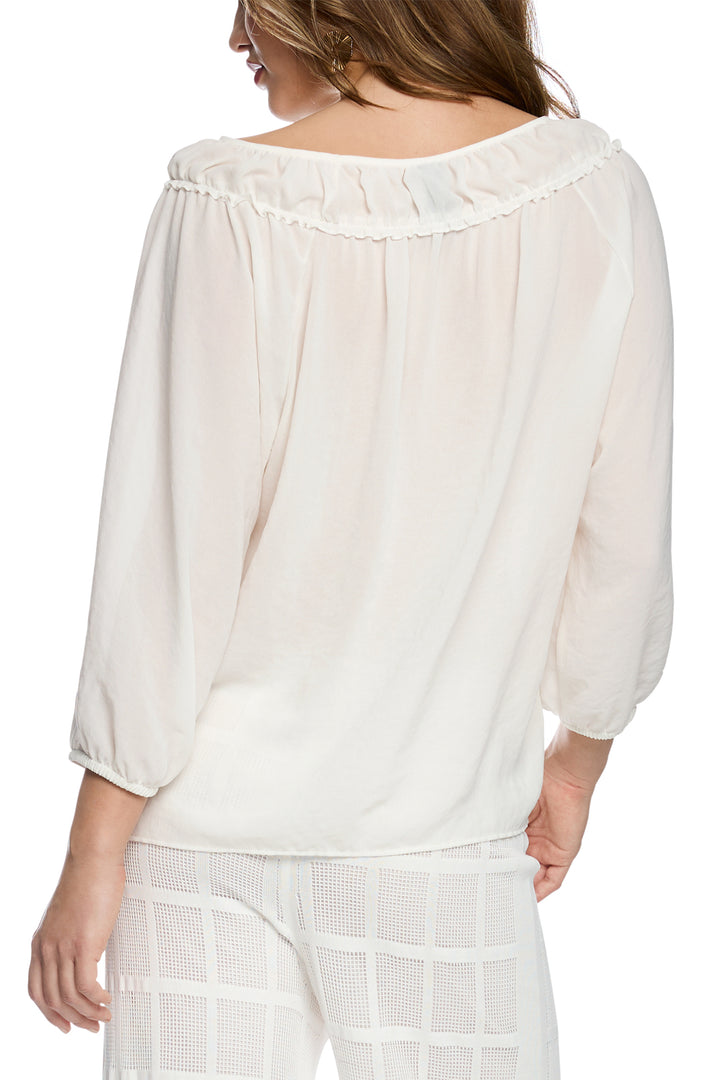Marc Cain Collections AC 51.34 W30 110 Offwhite Wide Neck Top