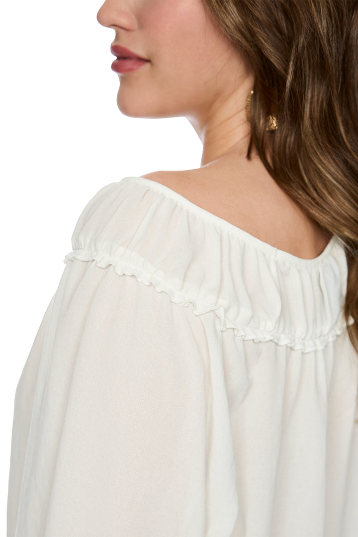 Marc Cain Collections AC 51.34 W30 110 Offwhite Wide Neck Top