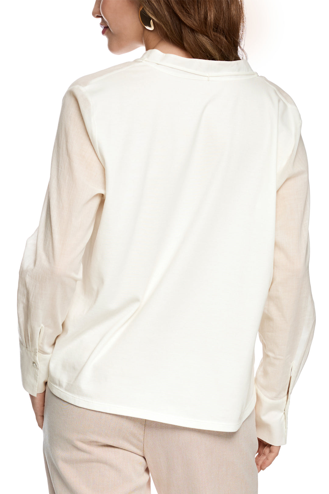 Marc Cain Collections AC 55.07 J58 110 Off White Shell Print Blouse