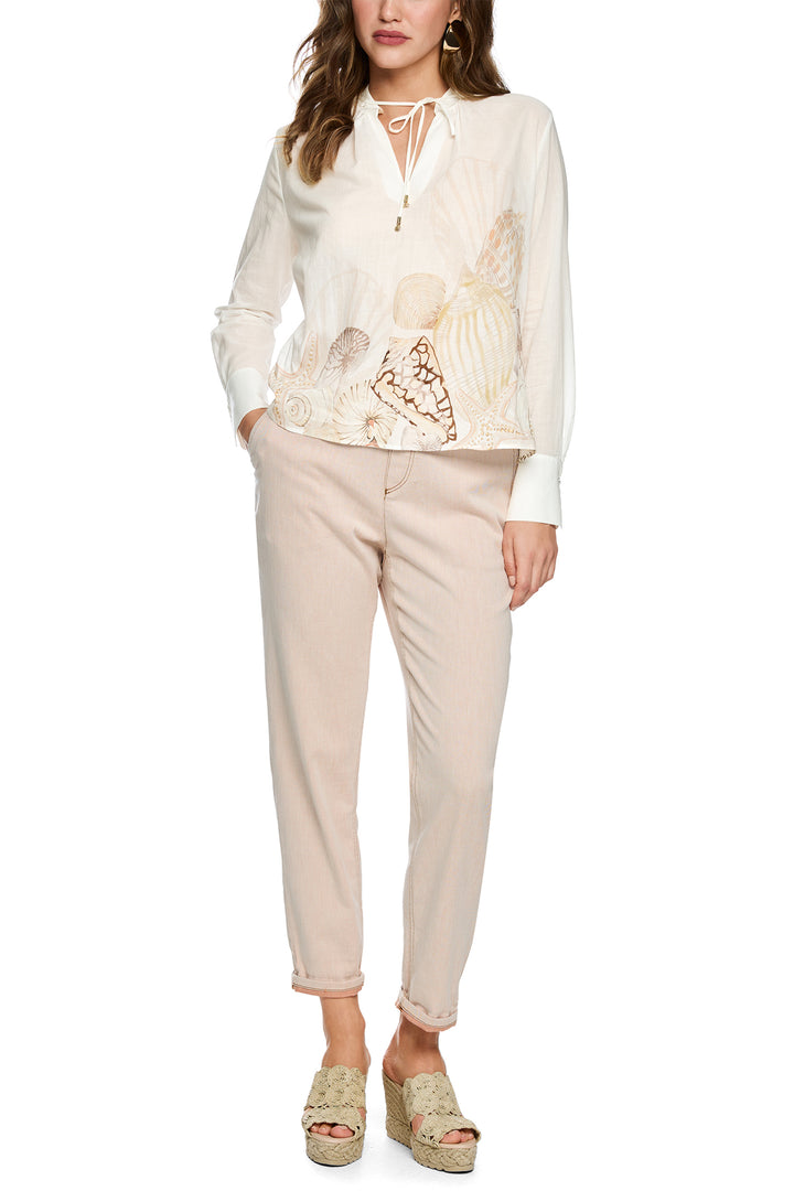 Marc Cain Collections AC 55.07 J58 110 Off White Shell Print Blouse