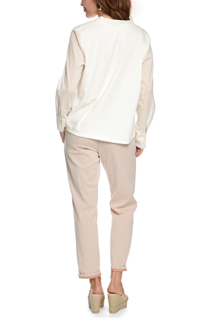 Marc Cain Collections AC 55.07 J58 110 Off White Shell Print Blouse