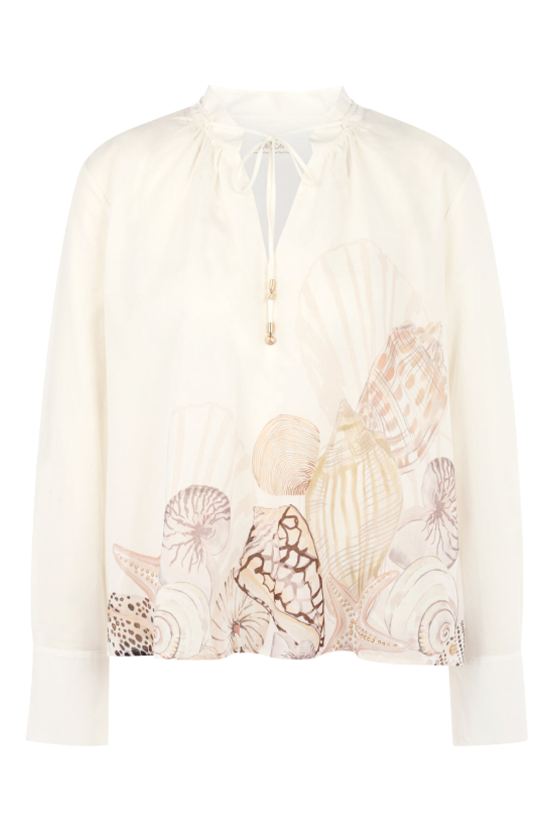 Marc Cain Collections AC 55.07 J58 110 Off White Shell Print Blouse