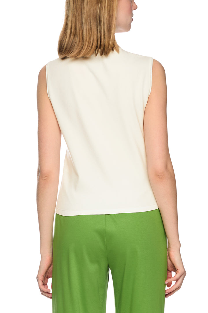 Marc Cain Collections AC 61.01 M11 112 Bright Ecru Sleeveless Knit Top