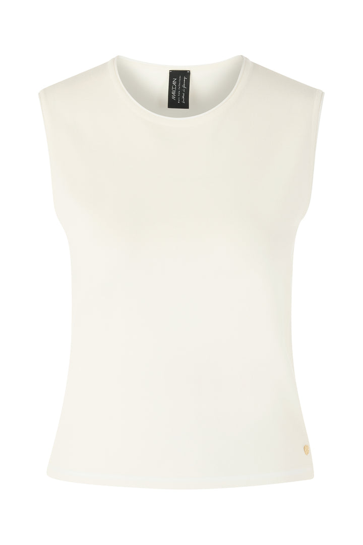 Marc Cain Collections AC 61.01 M11 112 Bright Ecru Sleeveless Knit Top
