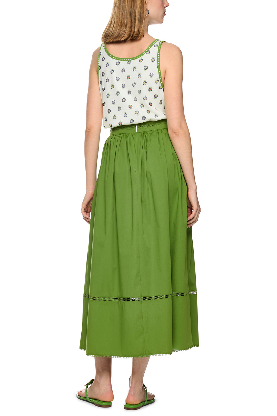 Marc Cain Collections AC 71.28 W50 526 Garden Green Maxi Skirt