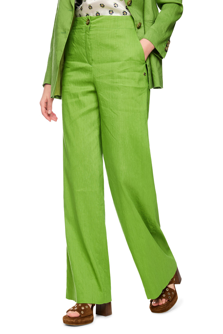 Marc Cain Collections AC 81.69 W70 526 Garden Green Linen Blend Trousers