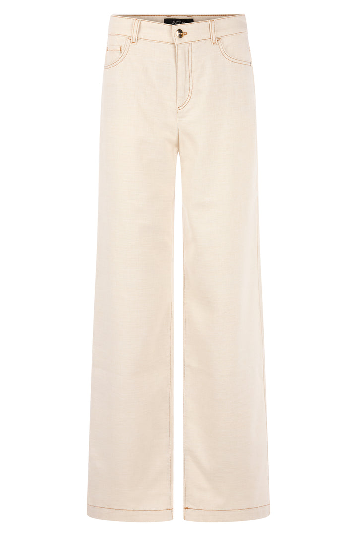 Marc Cain Collections AC 82.24 D23 112 Bright Ecru Wide Fit High Waist Jeans