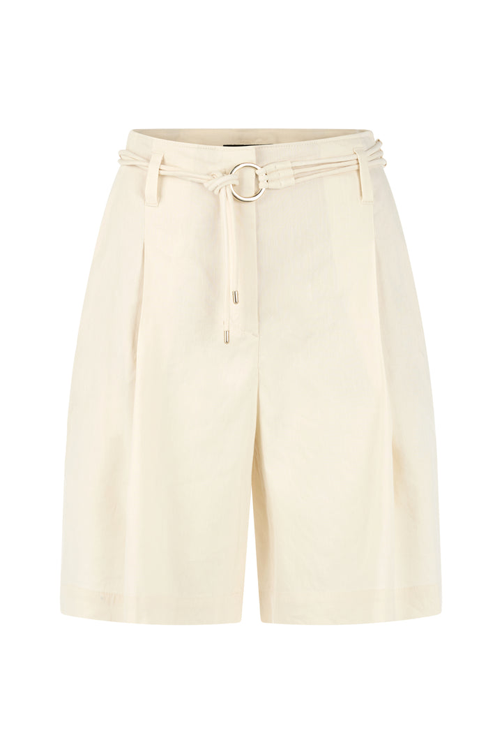 Marc Cain Collections AC 83.04 W70 112 Bright Ecru Linen Blend Shorts