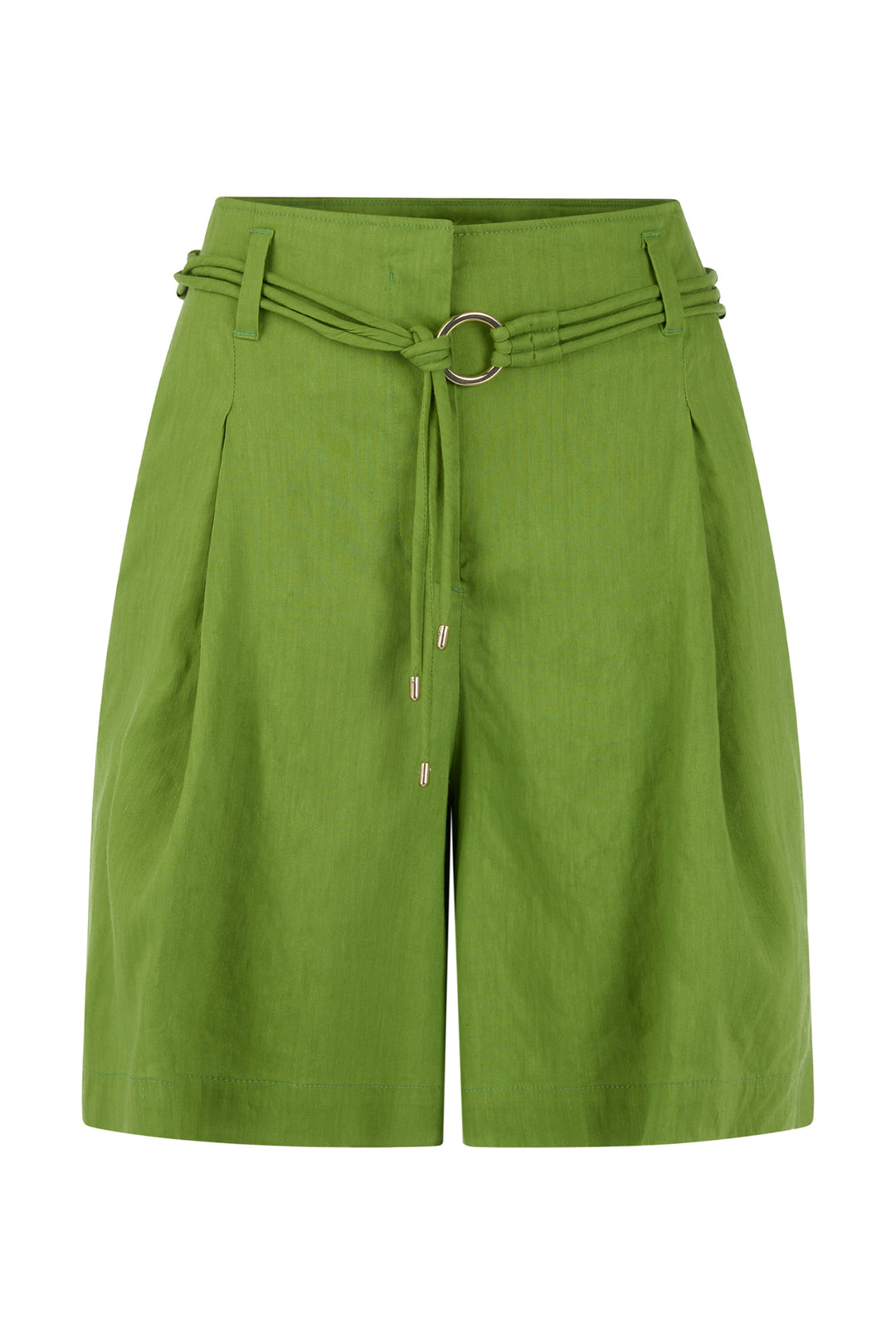 Marc Cain Collections AC 83.04 W70 526 Garden Green Linen Blend Shorts