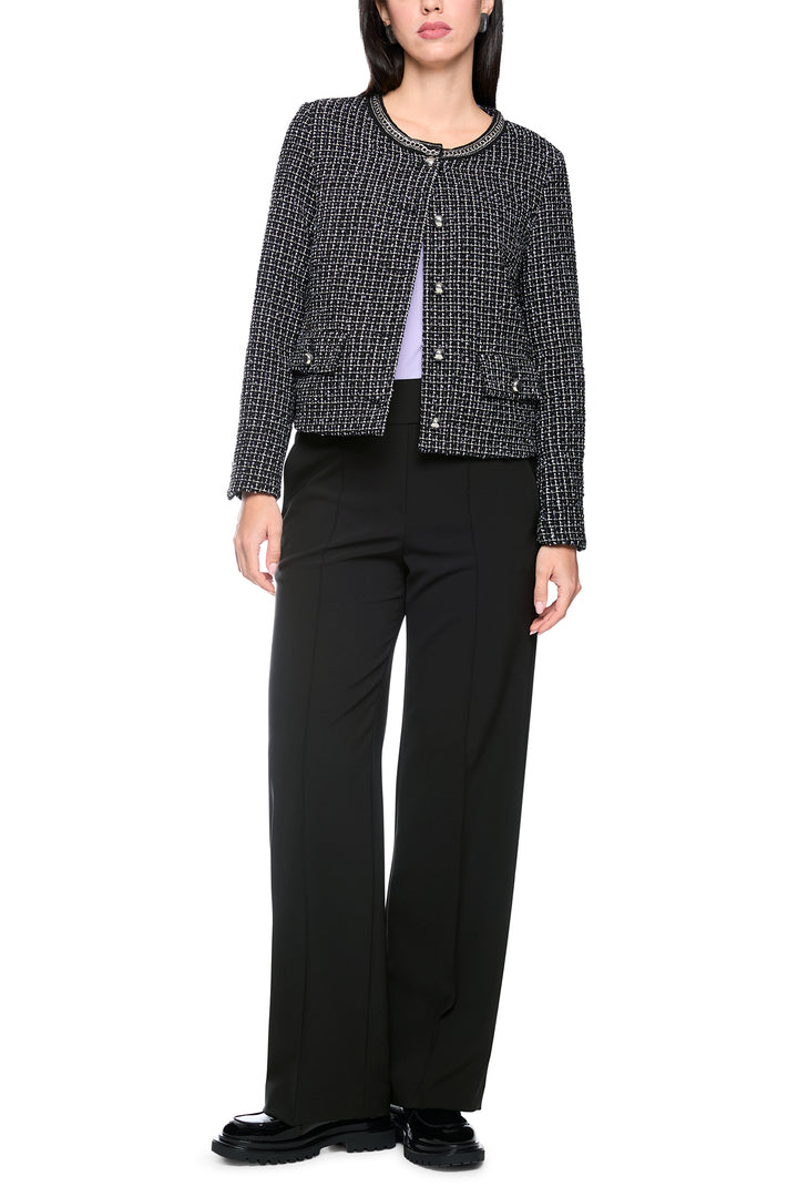 Marc Cain Collections Black Woven Trousers, full length front view
