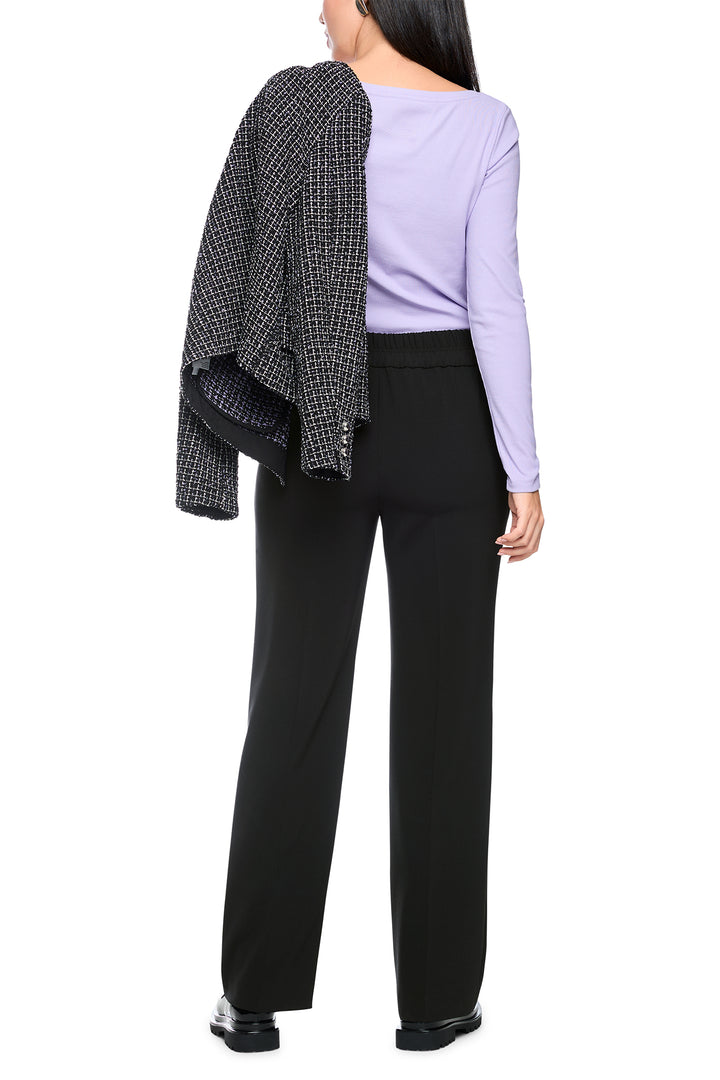 Marc Cain Collections Black Woven Trousers, full length back view