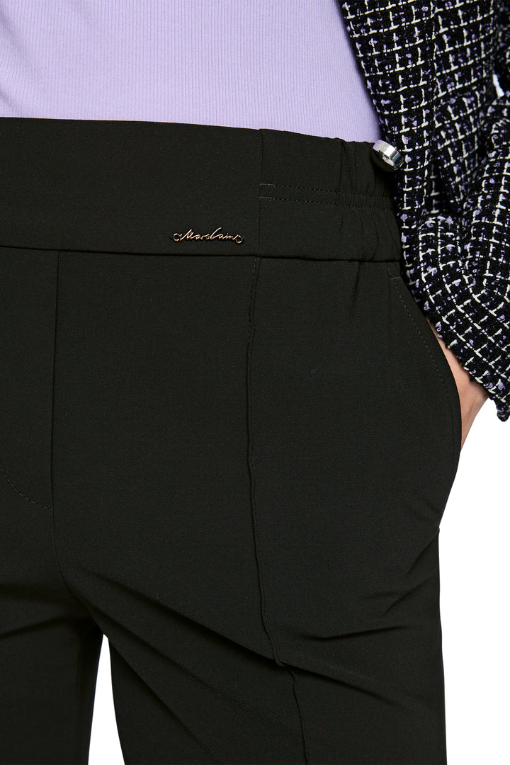 Marc Cain Collections Black Woven Trousers, waistband detail