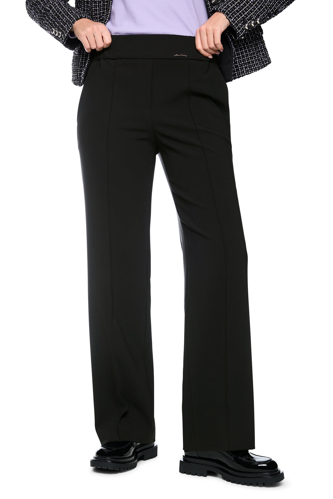Marc Cain Collections Black Woven Trousers, front view